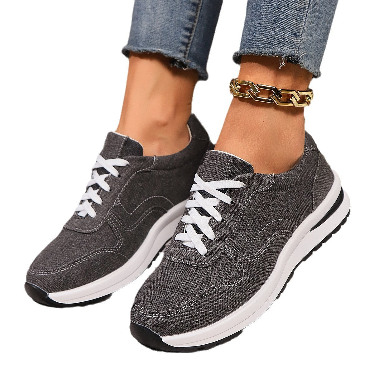 Lace Up Canvas Athletic