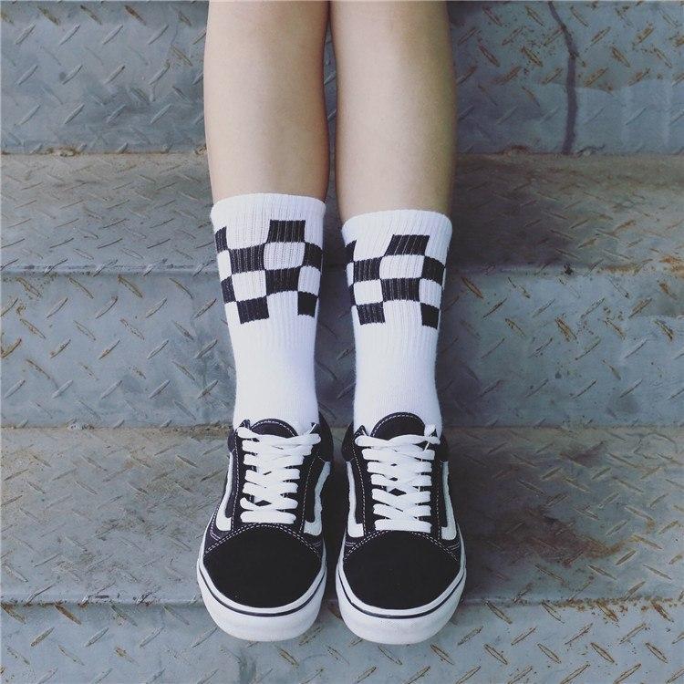 Plaid Skateboard Socks