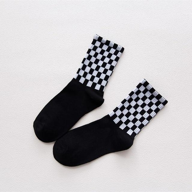 Plaid Skateboard Socks